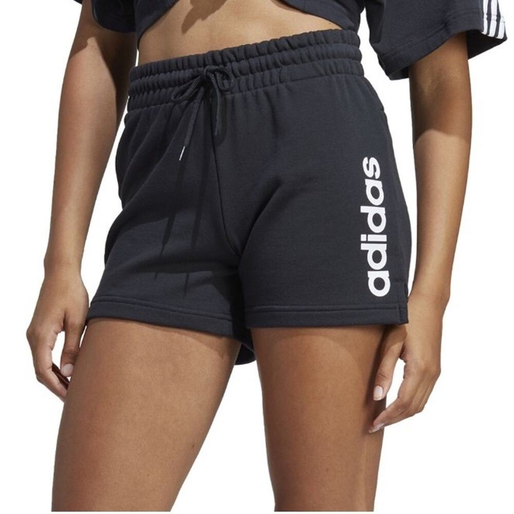 Adidas Essentials Linear French Terry shorts in black 4X NWT
